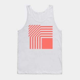 Pattern in Pantone Living Coral Tank Top